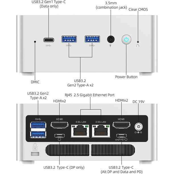 ミニPC MINISFORUM Venus NAB6Lite 12600H 16+500 MINISFORUM NAB6 Lite Mini PC Core i5-12600H(12C/16T, up to 4.5 GHz