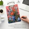 thumbnail image 3 of FORMRS Acrylic Clipboard with Low Profile Clip Standard A4 Letter Size, 12.5" x 9", Orange Vibrant Flowers, 3 of 8