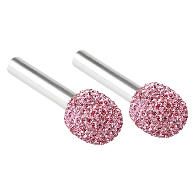 Bling Car Inner Door Lock Covers Rhinestones Automotive Pull Rod Decoration Stickers Sparkly Door Cap Universal for Vehicles