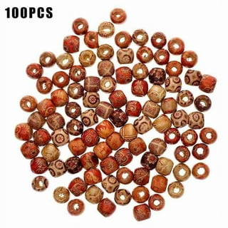 100pcs Mixed Large Hole Wooden Beads For Macrame Jewelry DIY Crafts Making  