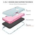thumbnail image 4 of Funda BENTOBEN para iPhone X/Xs de 5.8 pulgadas 3 en 1 verde/rosa, 4 of 9