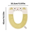 thumbnail image 3 of YgkuHd Toilet Seat Covers for Bathroom, Toilet Seat Cushion With Adhesive Buckle Cats Toilet Seat Cushion With Handle Toilet Seat Cushion Toilet Seat Ring Washable D Shapetoilet Seat Cushion (Green), 3 of 6