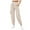 Beige, variant on SwiftWear Women's Plus Size Drawstring Joggers with Zip Pockets, Elastic Waist Lounge Pants Comfortable Cuffed Ankle Sweatpants for Casual Wear S-3XL
