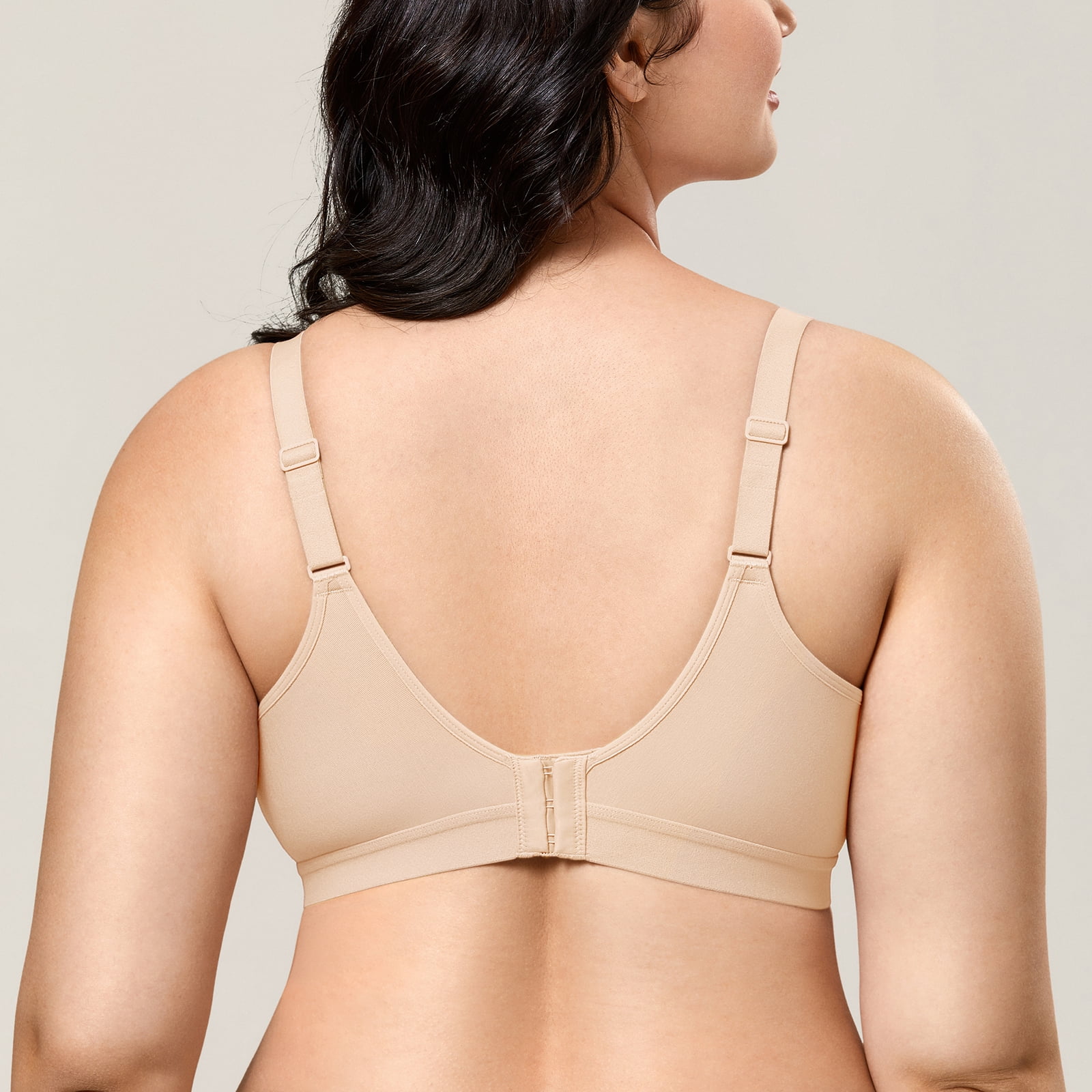 Women's Wireless Plus Size Bra Cotton Support Comfort Unlined
