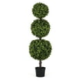 thumbnail image 2 of Bornbridge - Artificial English Boxwood Topiary Ball Tree - 4' - Lifelike Indoor/Outdoor Boxwood Plant (2 Pack), 2 of 5