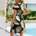 thumbnail image 5 of JSheng Summer Dresses for Women Casual Fashion Printing Pocket Short Sleeve Round Neck Beach Short Dress Multicolor XL, 5 of 5