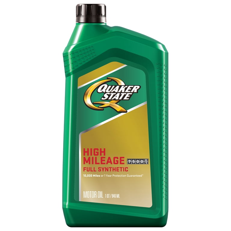 Quaker State Full Synthetic High Mileage 5W-30 Motor Oil, 1 Quart
