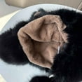 thumbnail image 6 of Xfvqtps Womens Fuzzy Beanie with Earmuff Cute Ears Plush Pompom Strap Fluffy Thickened Windproof Coldproof Outdoor Warm Winter Hat Beige, 6 of 6