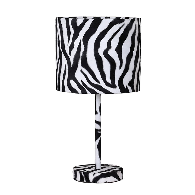 Ore International 19 25 Faux Suede, Zebra Lamp Shade Covers