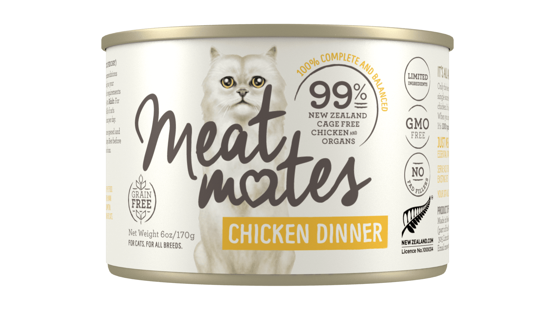 Meat Mates Chicken Grain-Free Canned Cat Food Dinner