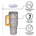 thumbnail image 4 of Leopard Print 40oz Tumbler– Stainless Steel Insulated Tumbler with Handle and Straw, Large Capacity Travel Cup for Hot & Cold Drinks, 4 of 6
