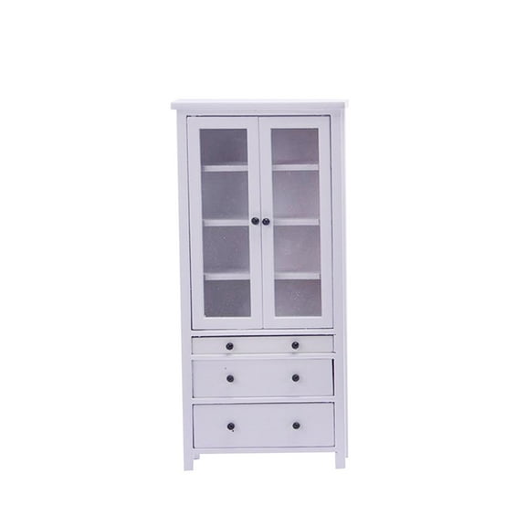 yotijay Miniature Cabinets 1:12 Dollhouse Display Cabinet 8.3cmx3.6cmx19.8cm