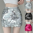 thumbnail image 7 of Lovskoo Women's Sequin Bodycon Mini Skirt High Waist Elegant Sparkle Skirt Party Cocktail Skirt Hot Pink, 7 of 7