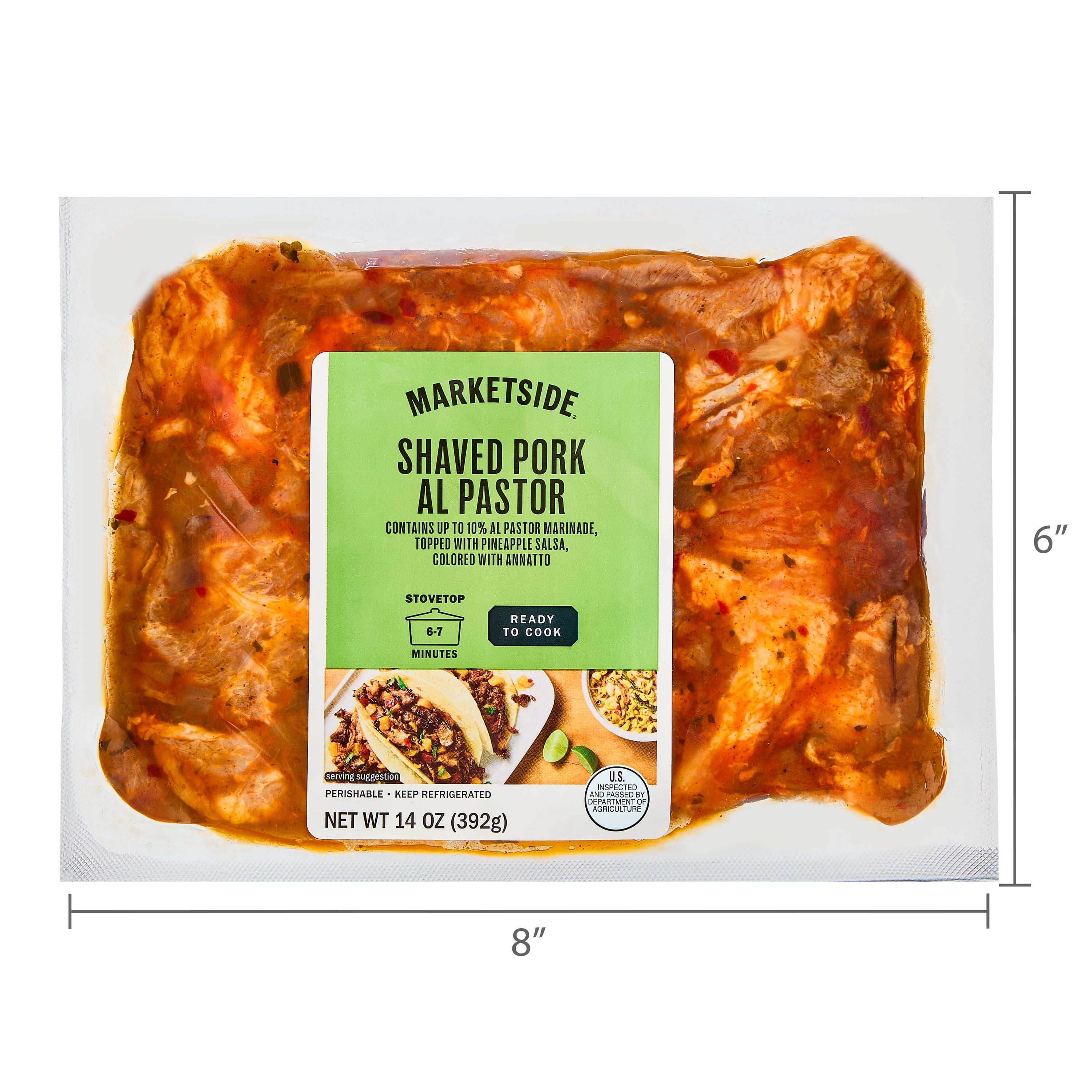 Marketside Shaved Pork Al Pastor, 14 oz (Refrigerated)