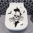thumbnail image 5 of Halloween Skull and Bats Wall Sticker - Contemporary Style, PVC Material, Self-Adhesive, Single Use, Detachable Wall Decal for Bedroom and Living Room Decor, Irregular Shape, 15.7in x 11.8in, 5 of 5