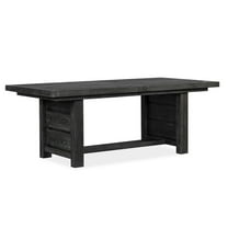 Magnussen Home Plum Creek Ravenwood Black Extendable Trestle Dining Table