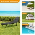 thumbnail image 5 of 2-in-1 Foldable Lounge Chair & Camping Cot – Adjustable Backrest with 3D Headrest, Side Pocket for Office Naps, Beach, Camping, Travel, 5 of 8