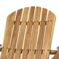 thumbnail image 2 of TOPCOMFY Adirondack Chair Folding Wooden Outdoor Patio Garden Deck Fire Pit Seating with Slatted Back and Wide Armrests Teak Finish, 2 of 5