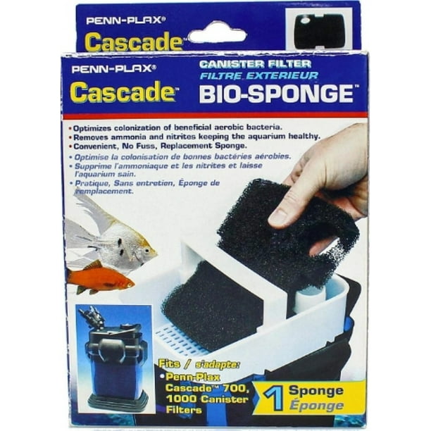 Penn Plax Cascade 700/1000 GPH Canister Filter Aquarium Bio Sponge