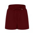 thumbnail image 4 of Breathable Knitted Sports Shorts for Women High Elastic Waisted Running Shorts Drawstrings Lounge Shorts Loose Comfort Summer Workout Shorts With Pocket, 4 of 7