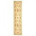 thumbnail image 2 of Country & Floral Rug - French Tapis Silk/Wool -Ivory/Ivory-Color:Ivory/Ivory,Design:Country & Floral,Shape:Runner,Size:8'L x 2' 6''W, 2 of 3