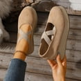 thumbnail image 4 of Wowcloth Women's Fashion Retro Casual Platform Shoes – Comfortable Round-Toe Wedge Heels with Solid Color Design for Everyday Wear, 4 of 9
