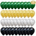thumbnail image 1 of Globos dorados, negros y plateados, globo verde para fiesta de graduación., 1 of 5