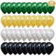 thumbnail image 1 of Globos dorados, negros y plateados, globo verde para graduación, boda, compromiso, cumpleaños, fiesta de bienvenida al bebé, suministros para fiesta de Año Nuevo, 40 Uds., 10 pulgadas JAMW Sencillez, 1 of 5