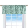 thumbnail image 2 of Collections Etc Floral Scrolling Vine Pattern Rod Pocket Top Window Drapes, 2 of 3