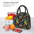 thumbnail image 5 of Yiaed Monster Car Print Lunch Bag Adult Insulated Lunch Box, Leakproof Cooler Food Lunch Containers Reusable High Capacity Lunch Tote Bags-One Size, 5 of 6