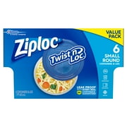Ziploc Twist 'n Loc 16 oz Container, 6 Count
