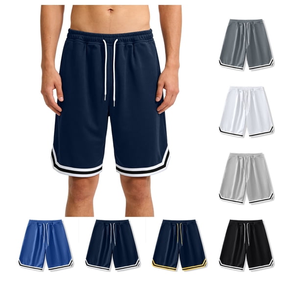 Men's Basketball Shorts Quick Dry Breathable Athletic Gym Running Casual Performance Plus Size Drawstring Sports Shorts