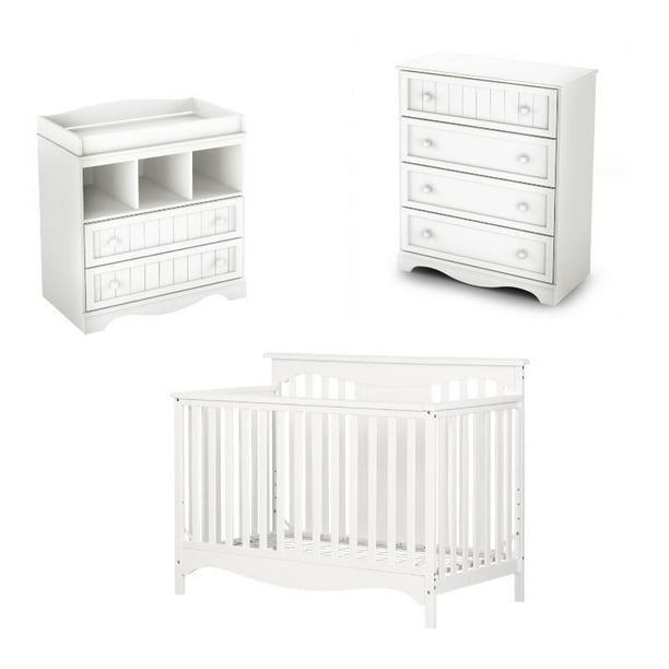 3 Piece Nursery Crib Dresser And, Infant Dresser Organization Chart