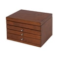 thumbnail image 3 of 4Tiers Vintage Wooden Watch & Jewelry Box Accessories Organizer Case+ Mirror, 3 of 29