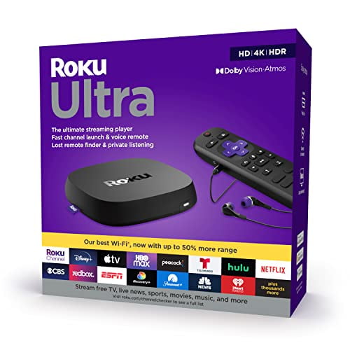 Roku Ultra Streaming Device HD4KHDRDolby Vision with Dolby Atmos Bluetooth Streaming and Roku Voice Remote with Headphone Jack and Personal Shortcuts includes Premium HDMI Cable in Panama at PAB 377 R...