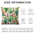 thumbnail image 5 of HENGT  Cactus Throw Pillow Cover Watercolor Cactus Plants and Purple FlowersFabric for Couch Bed Sofa Car Waist Cushion Cover Pillow Case, 5 of 5