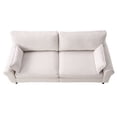 thumbnail image 3 of Lunale 80" Oversized Loveseat Sofa, Modern 2-Seater Cloud Couch for Living Room, White Corduroy, 3 of 6