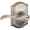 thumbnail image 2 of Schlage F51A ACC 619 CAM Accent Lever with Camelot Trim Keyed Entry Lock, Satin Nickel, 2 of 2