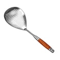 thumbnail image 1 of Product Category Cooking Utensils Large Stainless Steel Slotted Spoon with Wooden Handle for Pasta Dumplings Hot Pot Straining Durable Kitchen Tool, 1 of 6