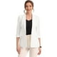 thumbnail image 1 of Chaqueta Tipo Cárdigan de Traje Formal con Mangas 3/4 y Solapa para Mujer blanco XL, 1 of 5