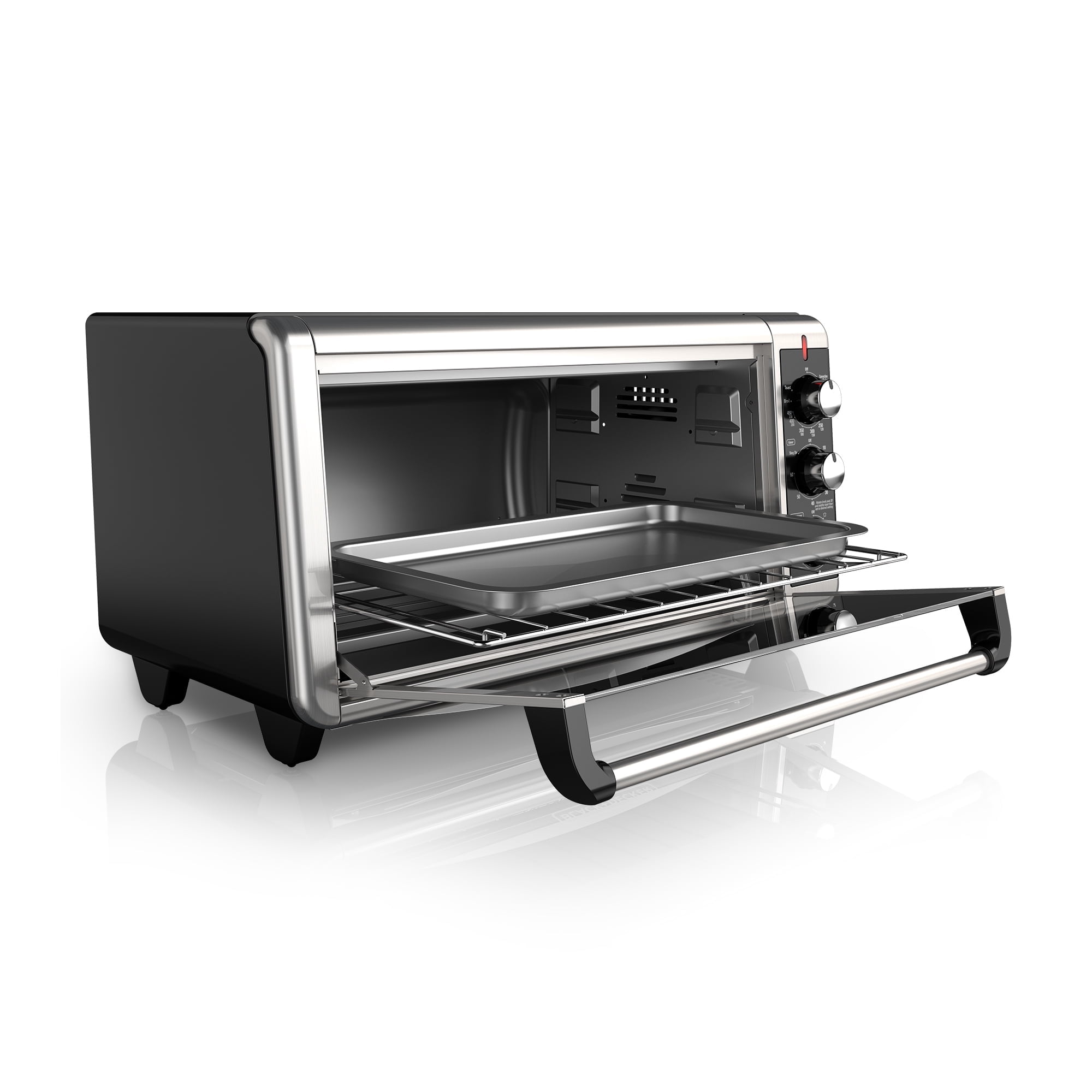 BLACK+DECKER 8 Slice Extra-Wide Stainless Steel Countertop Toaster Oven, TO3250XSB