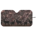 thumbnail image 3 of Xixirimido Car Windshield Sun Shade Car Sun Visor Block UV Rays Foldable Automotive Windshield Sunshades Front Window Sun Blocker Keep Your Vehicle Cool, Hunting Deers Forest Camo, 3 of 8