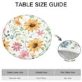 thumbnail image 6 of Fitted Tablecloth Round Bloom and Blossom Botanical Artwork, Waterproof Scratch Resistant Table Cover for Garden Patio Dining, 6 of 7