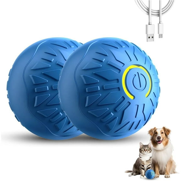 Interactive Dog Toys Dog Balls, Shaky Ball Toy for Dogs, Rechargeable Automatic Moving Swinging (Blue)