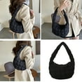 thumbnail image 2 of Women Armpit Bag Pleated Handbag Korean Styles Shoulder Bag Quilted Cloud Bag, 2 of 20