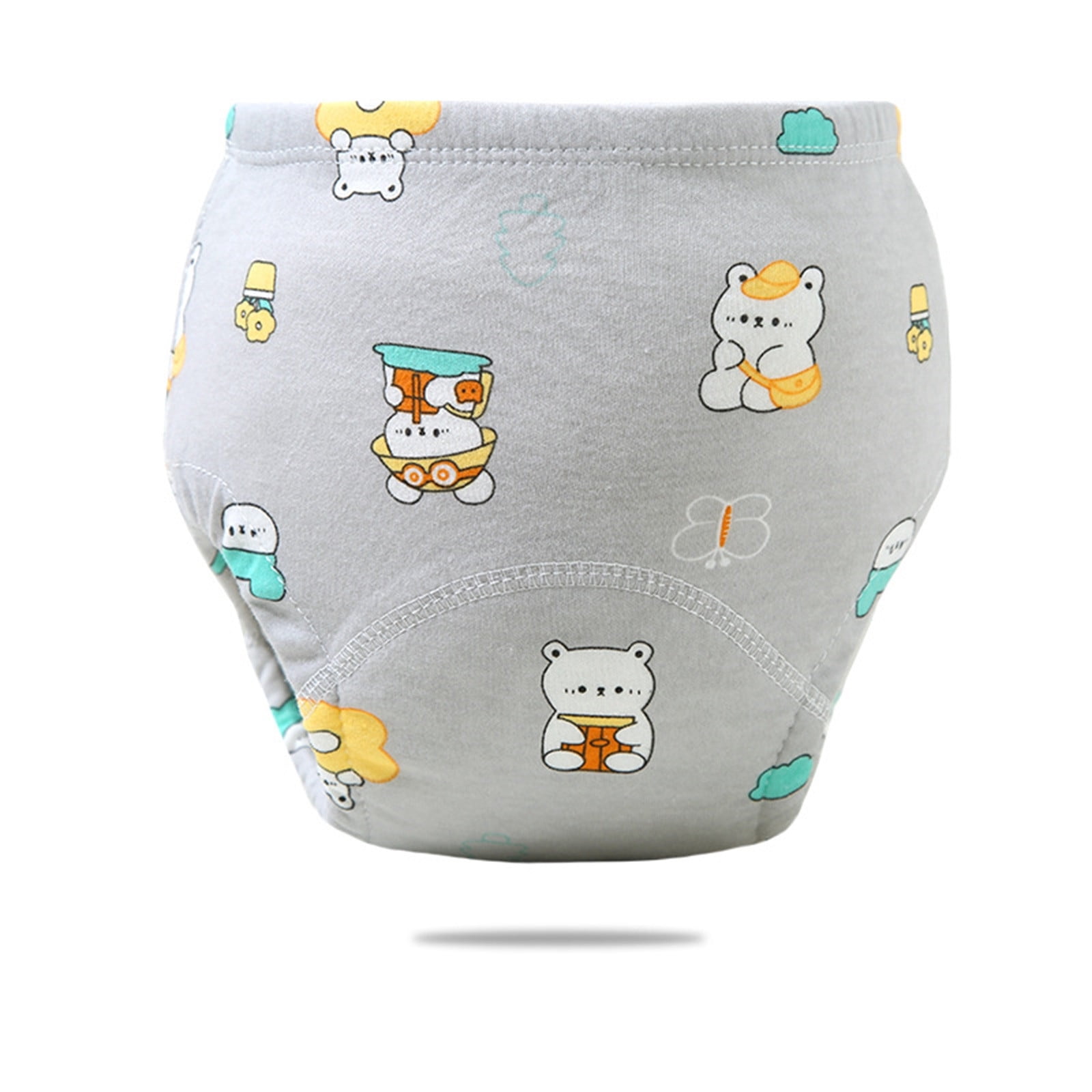 MIXUE Baby Girls Pants Infant Cartoon Print Elastic Waist Briefs Leakproof Underwear Holiday Wear Gray 0-6 Months