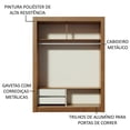 thumbnail image 5 of Ropero Closet Madesa Dallas 2 Puertas Corredizas 2 Cajones Marrón, 5 of 5