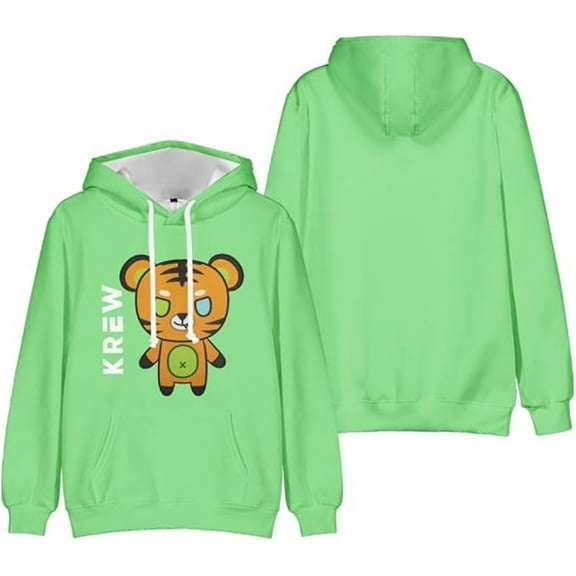 ItsFunneh Merch Krew District Hoodies Unisex Casual Long Sleeve Sweatshirts Fashion Pullovers