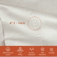 thumbnail image 4 of Loomsnest 4 Piece King Size Sheets Set, 400 TC Sateen Wrinkle Resistant, 100% Cotton Sheets, Light Gray, 4 of 9