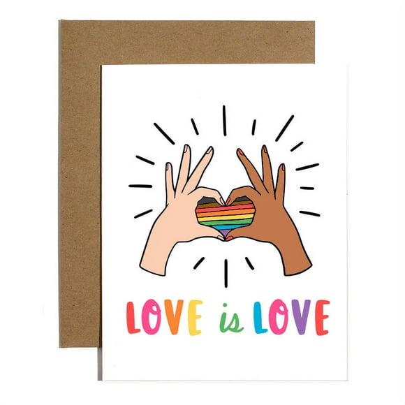 Brittany Paige Rainbow Heart Love is Love Greeting Card
